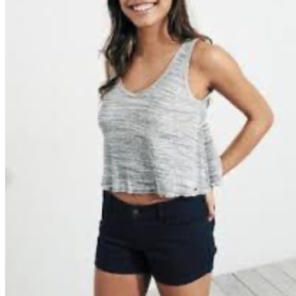 Hollister Cuff Rolled Black Shorts
